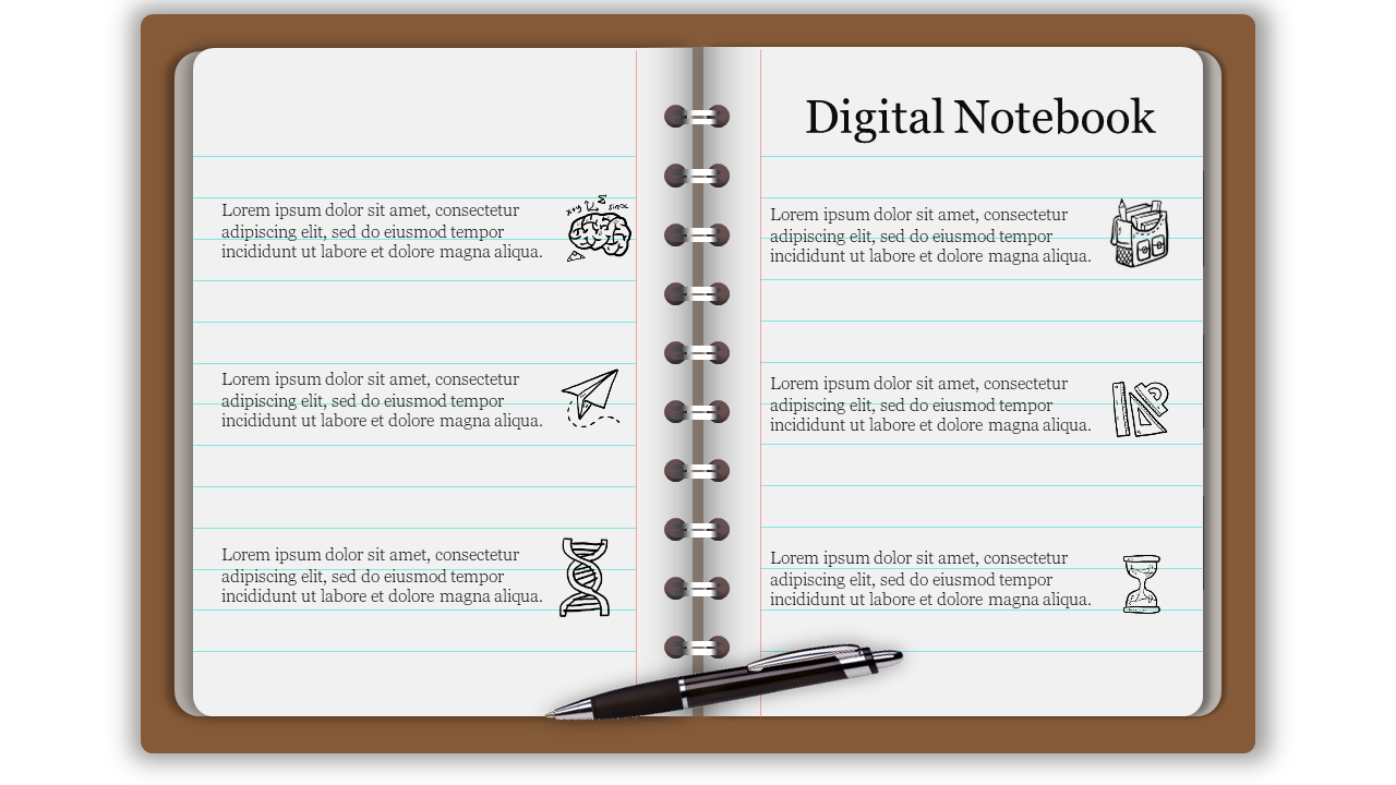 Free Digital Notebook Template